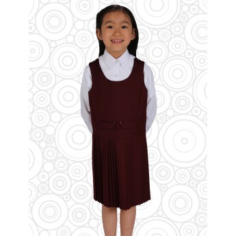 Girls False Belt Pinafores